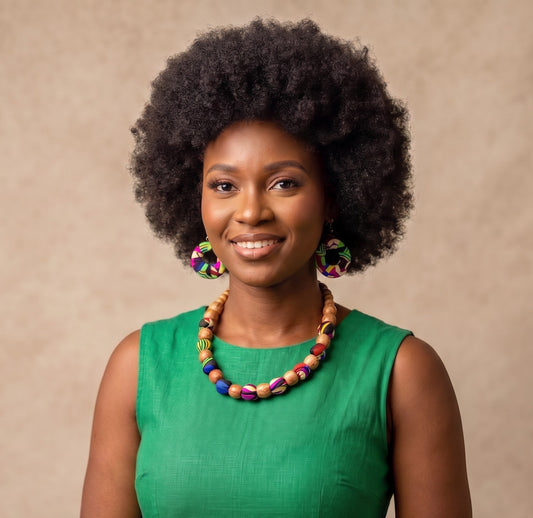 Inkwazi Collection- Colour Block Necklace and Ear rings Set