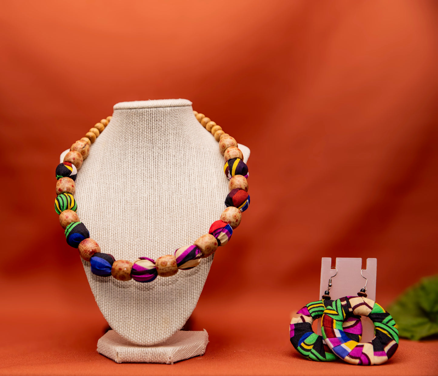 Inkwazi Collection- Colour Block Necklace and Ear rings Set