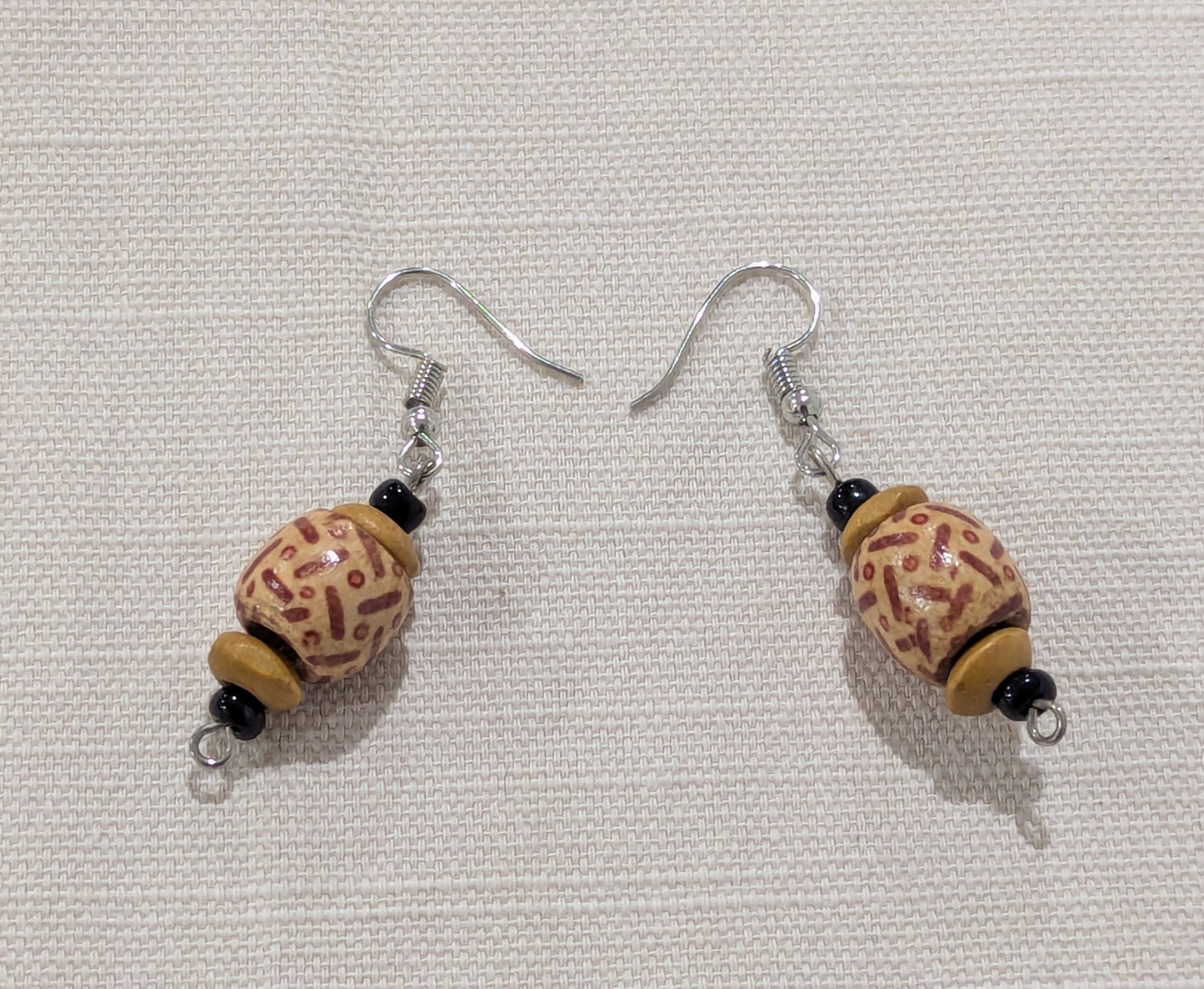 Small Beehive Beaded Earrings