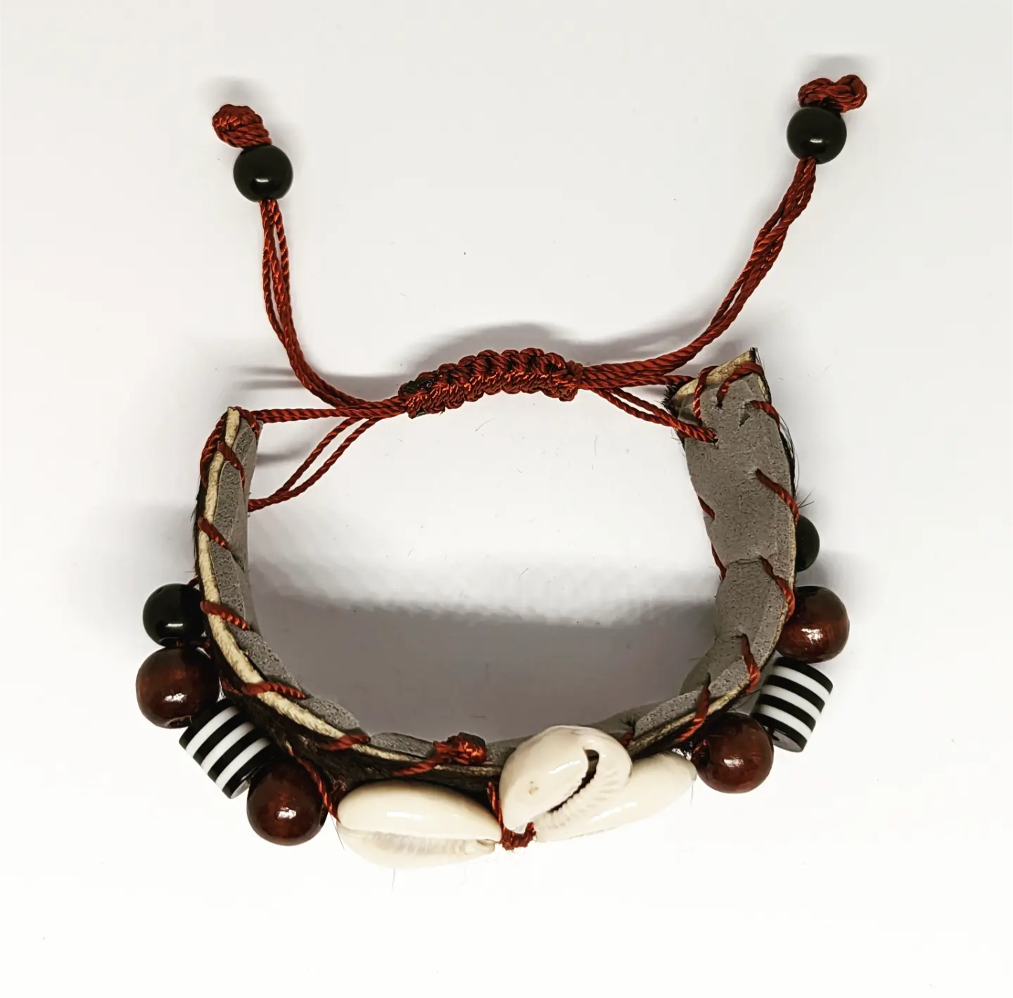 Unisex Wristband - Shells and Cowskin