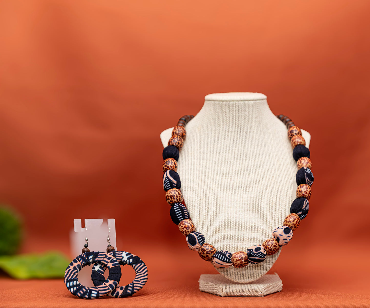 Inkwazi Collection- Neutral Necklace and Ear rings Set