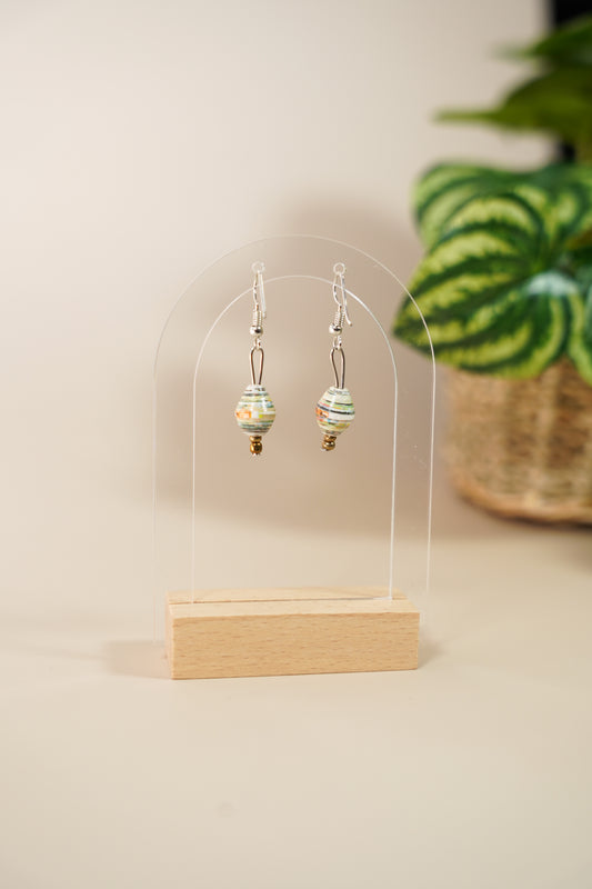 Striped Ivory - Ear rings