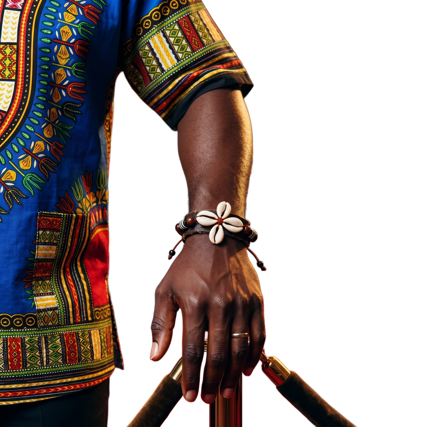Unisex Wristband - Shells and Cowskin