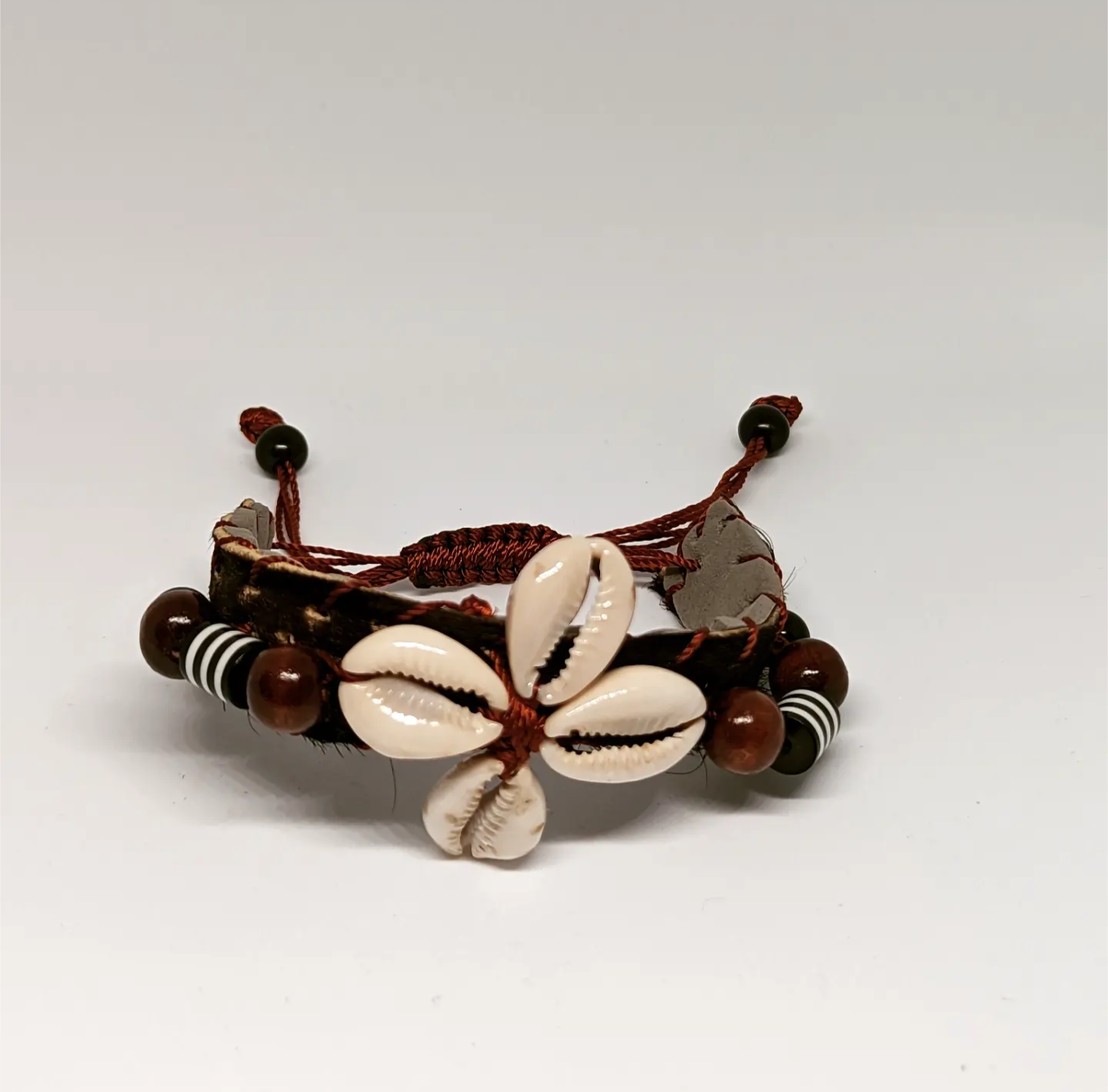 Unisex Wristband - Shells and Cowskin